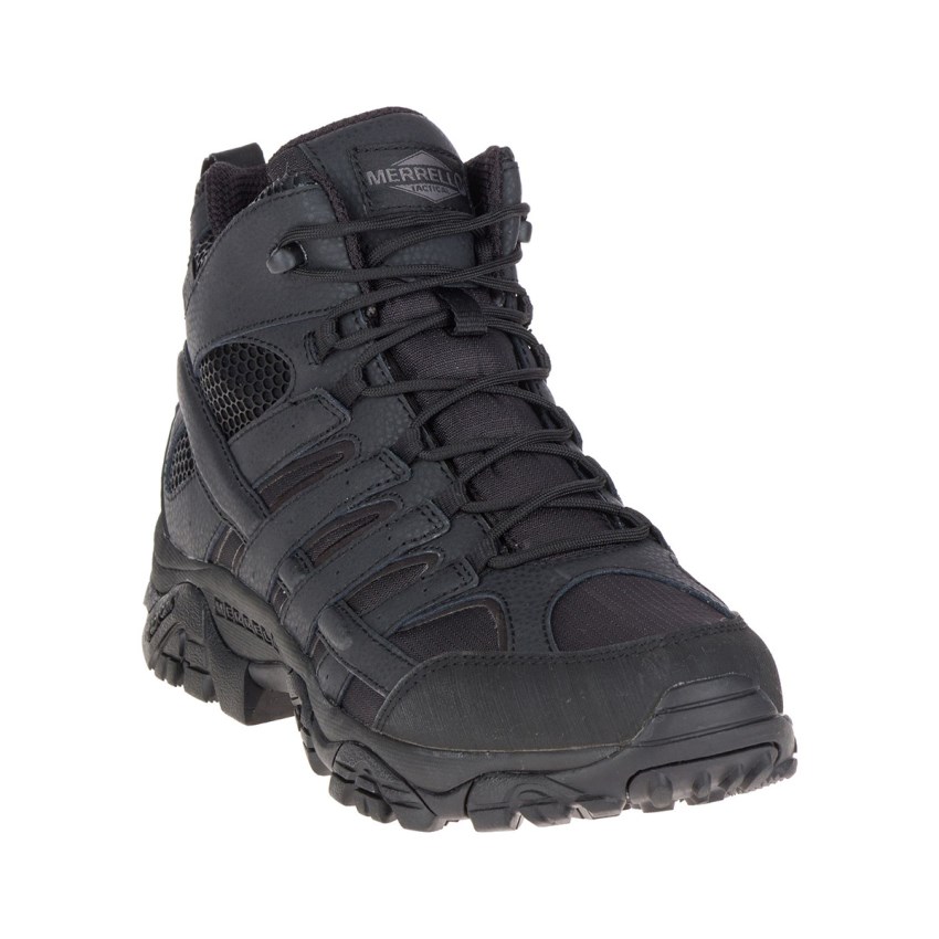 Bottes de Securite Merrell Moab 2 Mid Tactical Waterproof Noir Femme | Z.V.LQRN